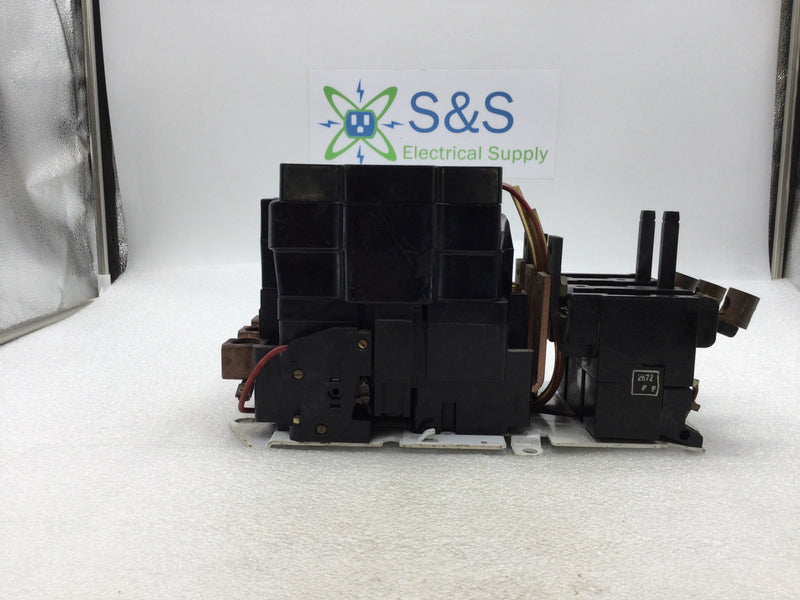 Square D 8536SF01 3 Pole 200 -575 VAC 40-100 HP Motor Starter with 120 VAC Coil