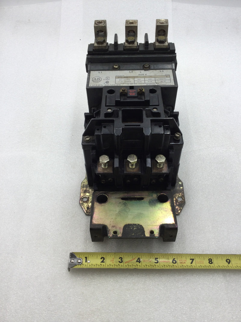 Allen-Bradley 505-EOD 135 Amp 3 Pole 200-575V 100HP Motor Starter w/120 VAC Coil