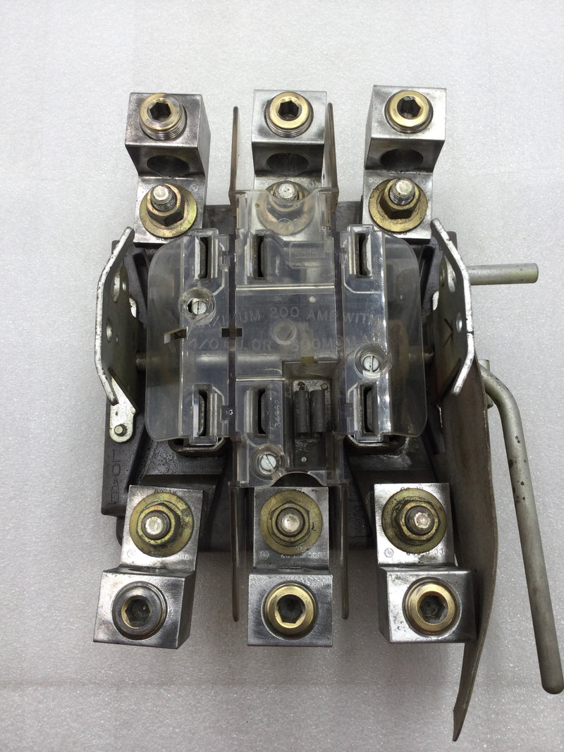 Duncan 200 Amp Meter Socket Guts Only 7-Jaw Three Phase with Lever Bypass