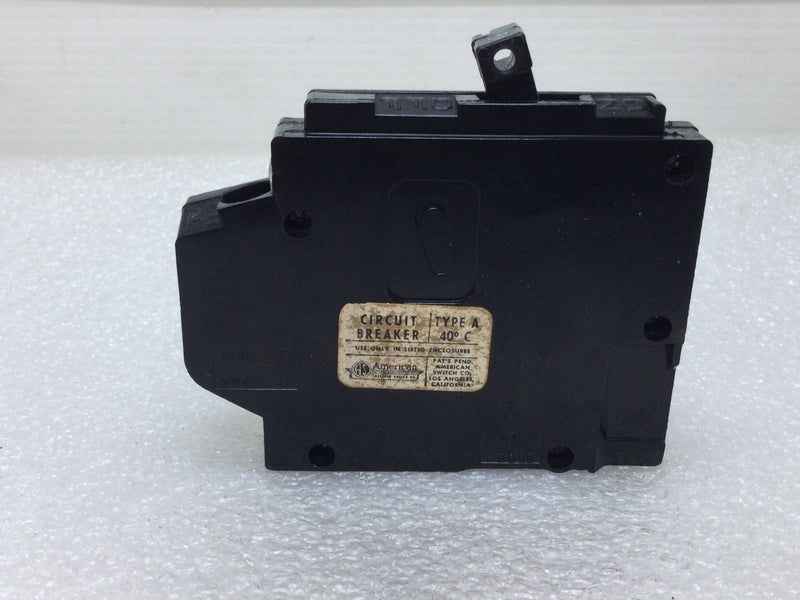 American A115 15 Amp SIngle Pole Circuit Breaker Right or Left Hook