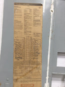 ITE G3040MB1200 200 Amp 30 Space 120/240V Panel Door 37 1/8" x 15 1/2"