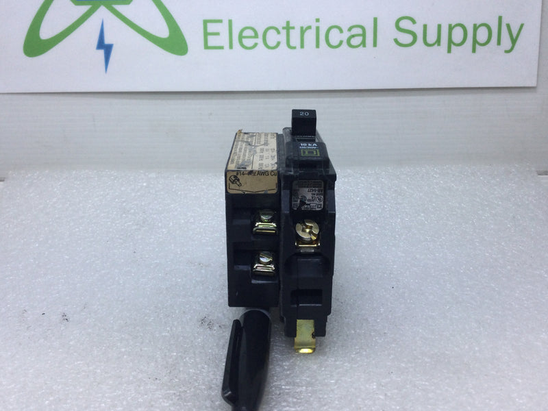 Square D QO1201021 20 Amp 1 Pole 120/240V Miniature Circuit Breaker