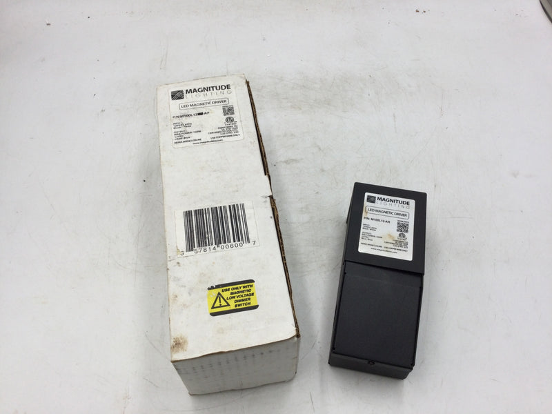 Magnitude Lighting M100L12-AR LED Magnetic Driver Input:120VAC 60Hz/Output: 100 Watts Max 12VAC