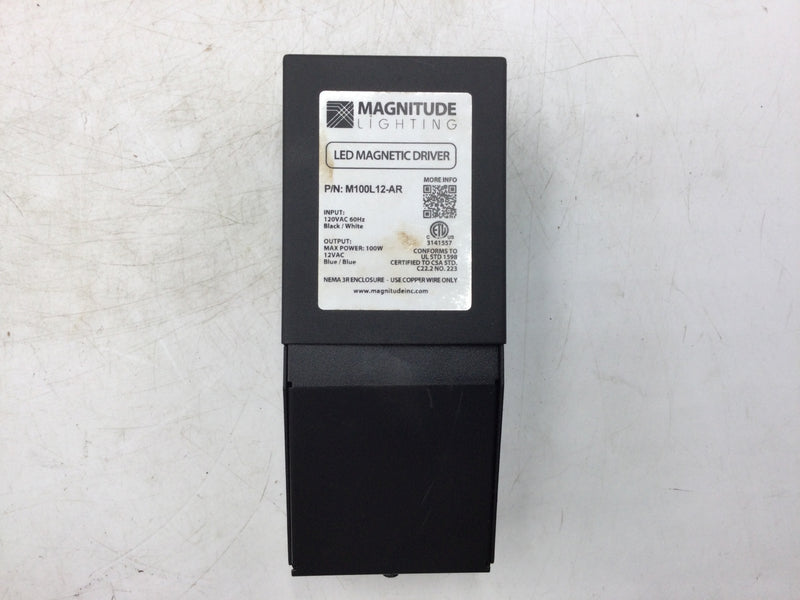 Magnitude Lighting M100L12-AR LED Magnetic Driver Input:120VAC 60Hz/Output: 100 Watts Max 12VAC