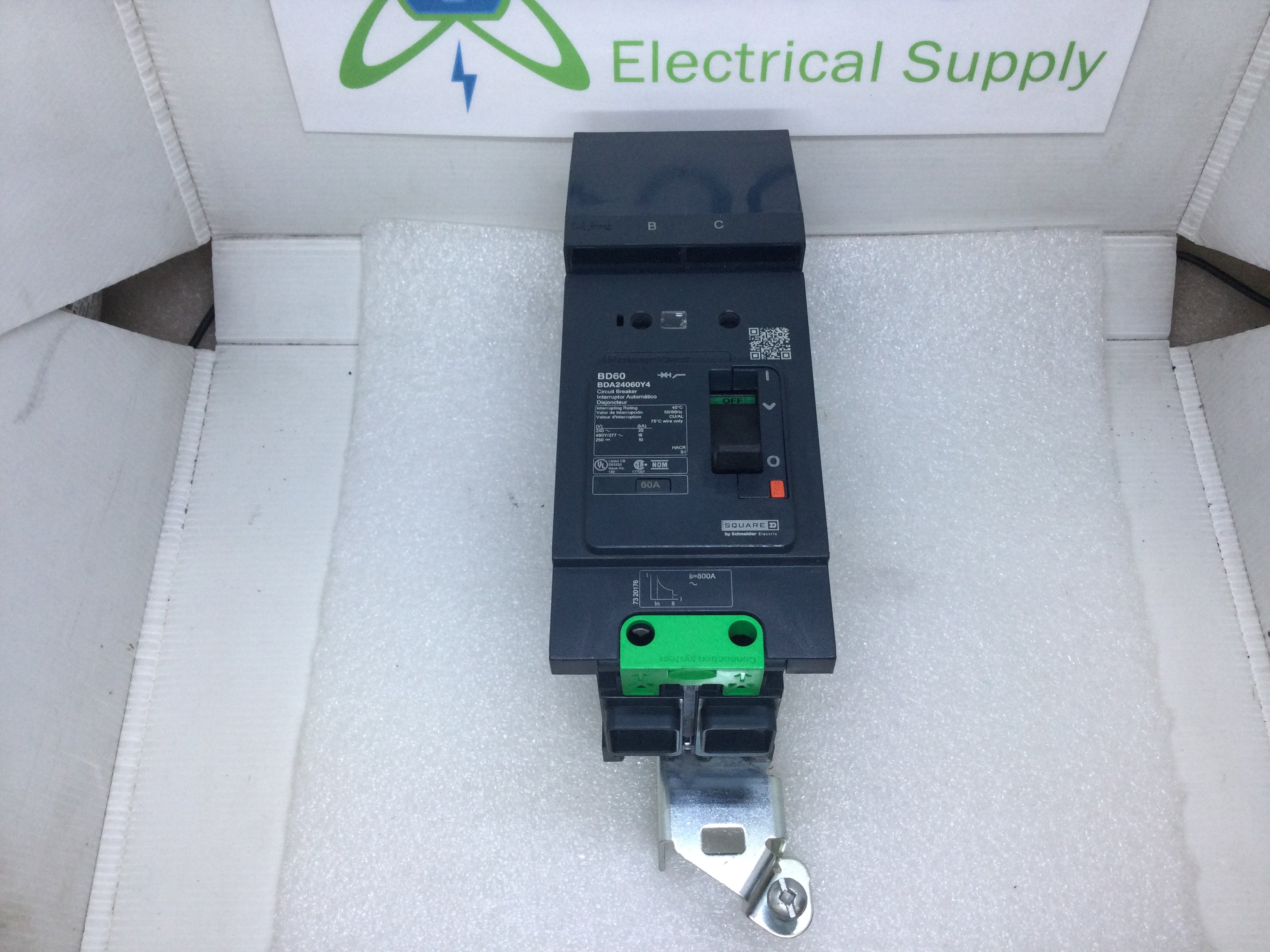 Square D BDA24060Y4 60 Amp 2 Pole 480Y/277V AC BD60 PowerPact I Line C