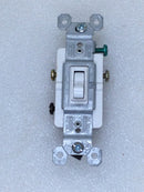 Pass & Seymour 663-WG 15 Amp 125 VAC 3-Way Light Switch in White (Box of 10)