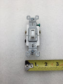 Pass & Seymour 663-WG 15 Amp 125 VAC 3-Way Light Switch in White (Box of 10)