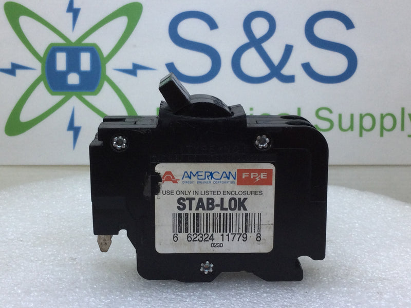 American/FPE NC230 30 Amp 2 Pole Circuit Breaker - Thin - Flawed