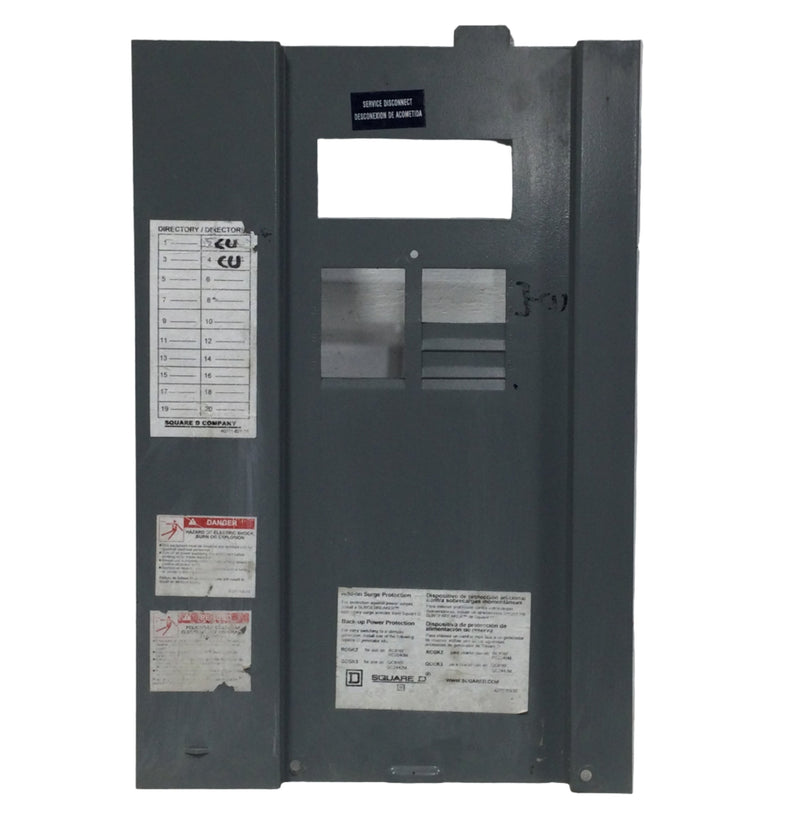 Square D QC816F150C/200C 8 Space 240V Dead Front Cover w/Main 20 3/8" x 13 5/8"