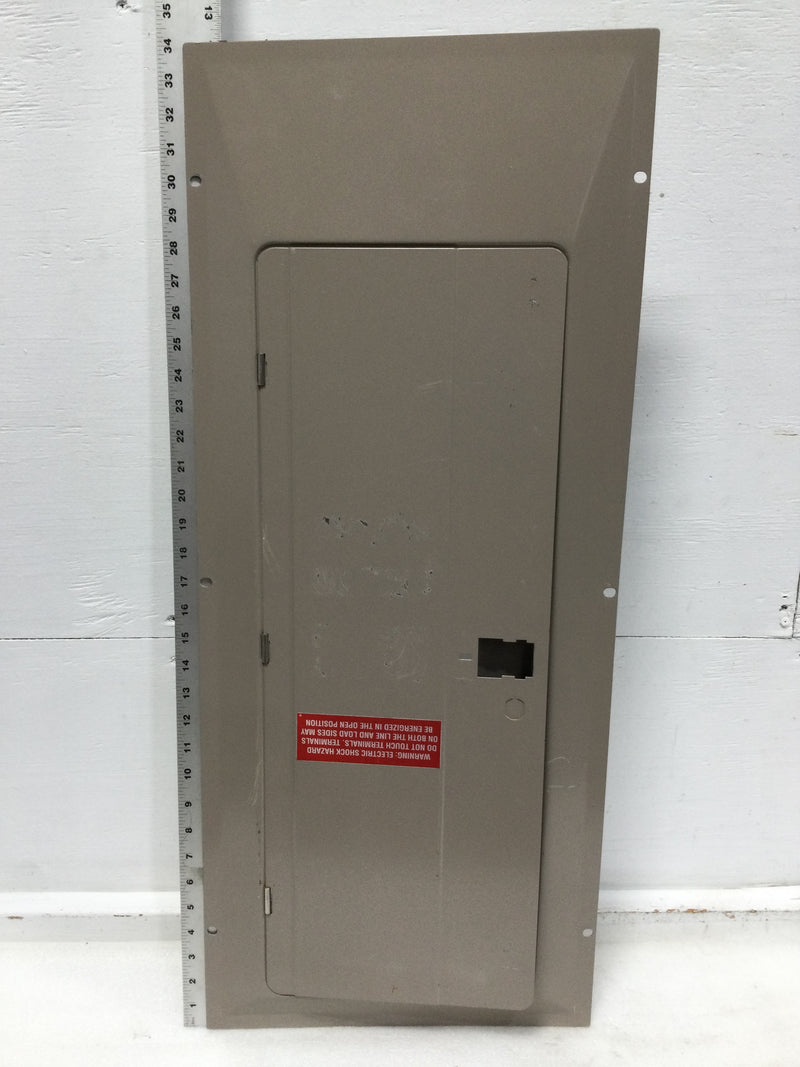 Eaton 225 Amp 32 Space 120/240V Panel Door w/Main 34 1/8" x 14 3/8" - Flaw