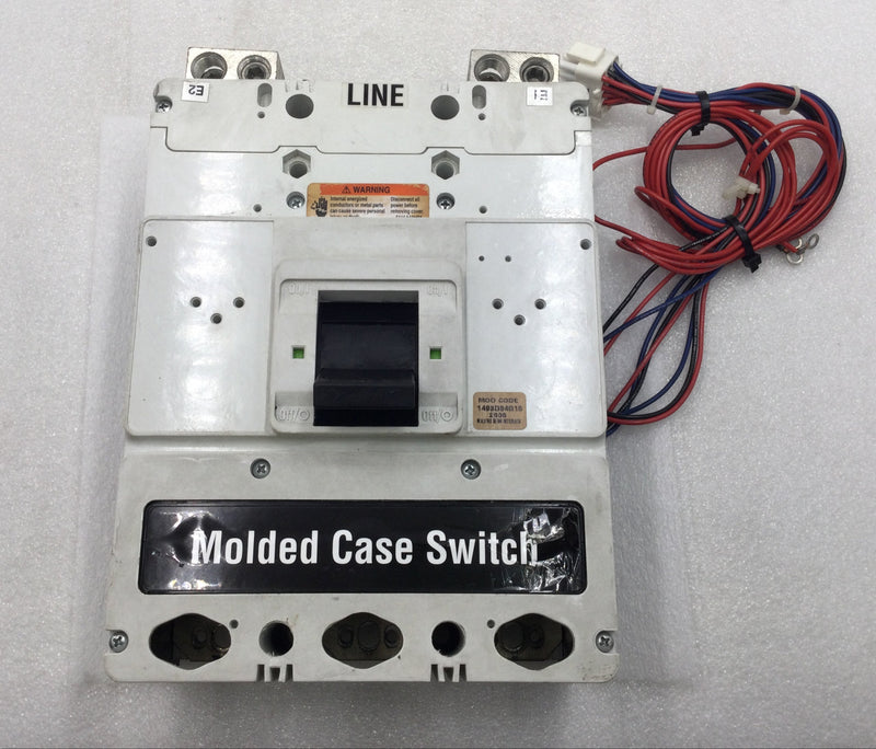 Eaton/Cutler-Hammer PHLD3600F 600 Amp 3 Pole 600V Breaker w/LT3400T Mag Trip