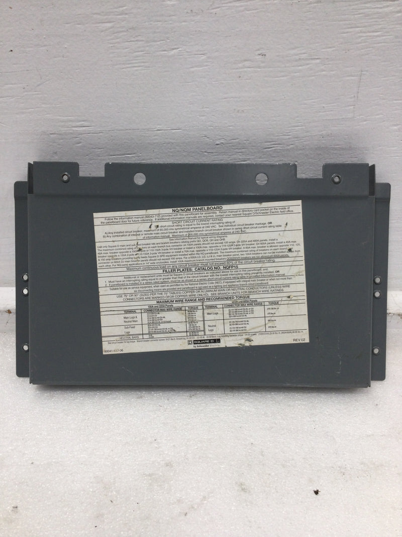 Square D NQFP15 Filler Plate 7 1/4" x 12 3/8"