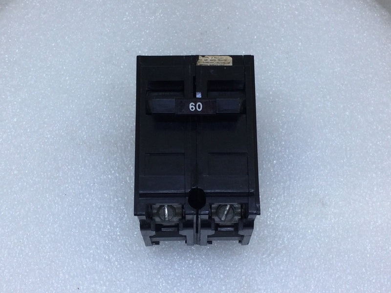 Crouse-Hinds MP260 60 Amp 2 Pole 120/240V Circuit Breaker - Cosmetic Flaw