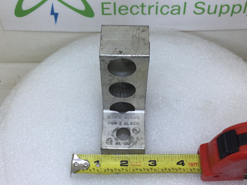 Ilsco D2575 600-2 AL9CU 3 Barrel Mechanical Lug
