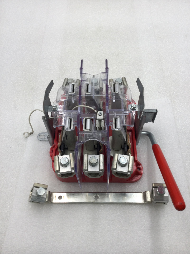 Milbank U3506-XL-TG-HSP 125 Amp 3 Phase 7 Jaw Meter Socket Guts Only w/Bypass