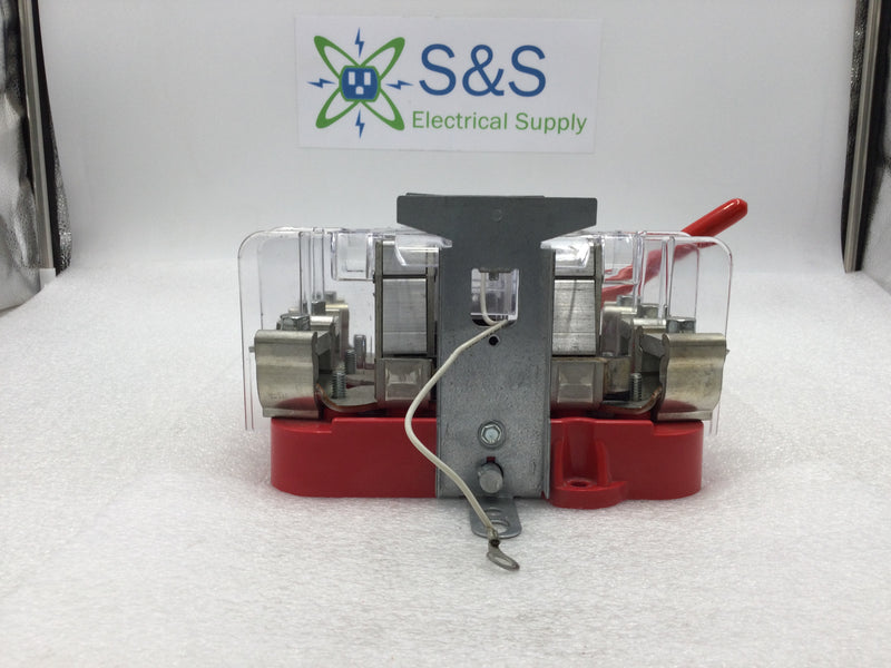 Milbank U3506-XL-TG-HSP 125 Amp 3 Phase 7 Jaw Meter Socket Guts Only w/Bypass