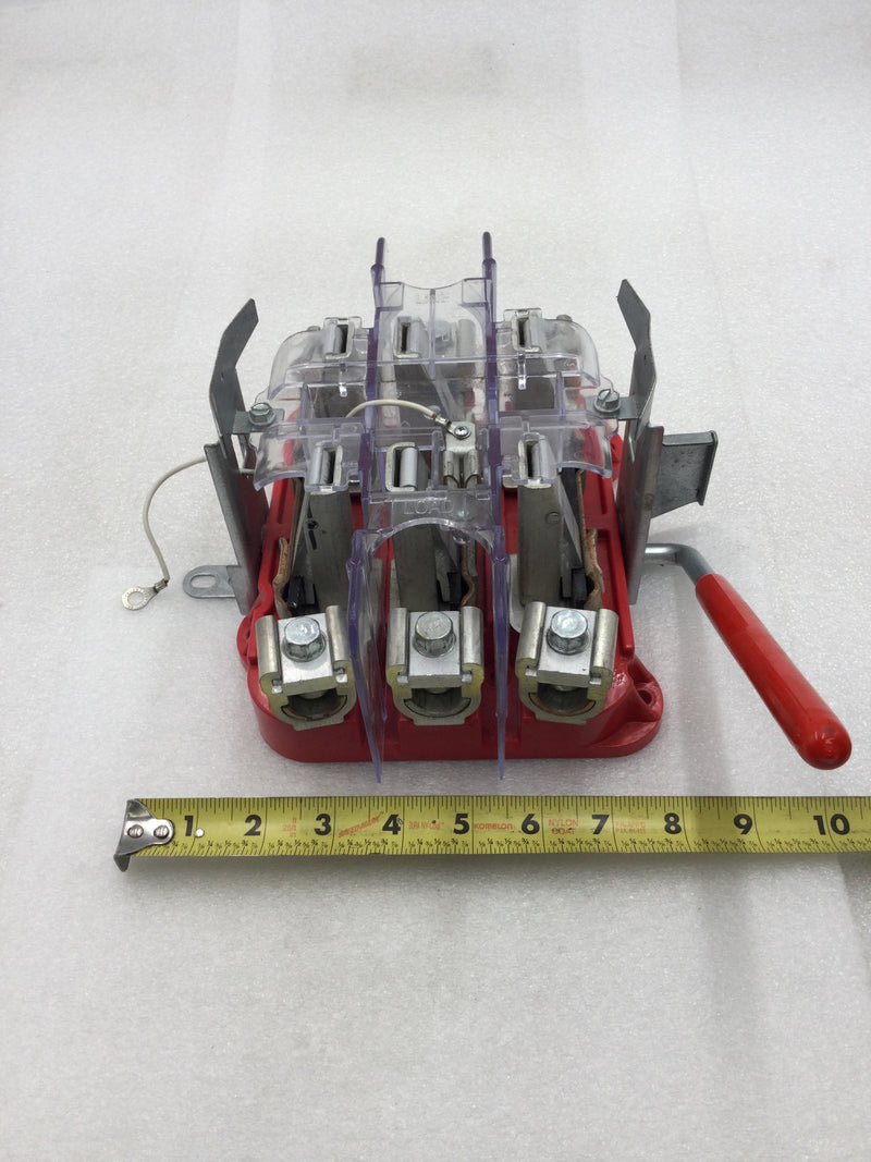 Milbank U3506-XL-TG-HSP 125 Amp 3 Phase 7 Jaw Meter Socket Guts Only w/Bypass