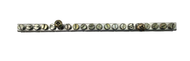 20 Position 4-14 AWG 120/240V Grounding Bar 6 1/4" x 5/8"