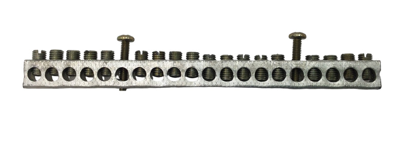 20 Position 4-14 AWG 120/240V Grounding Bar 6 1/4" x 5/8"