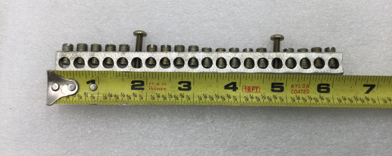 20 Position 4-14 AWG 120/240V Grounding Bar 6 1/4" x 5/8"
