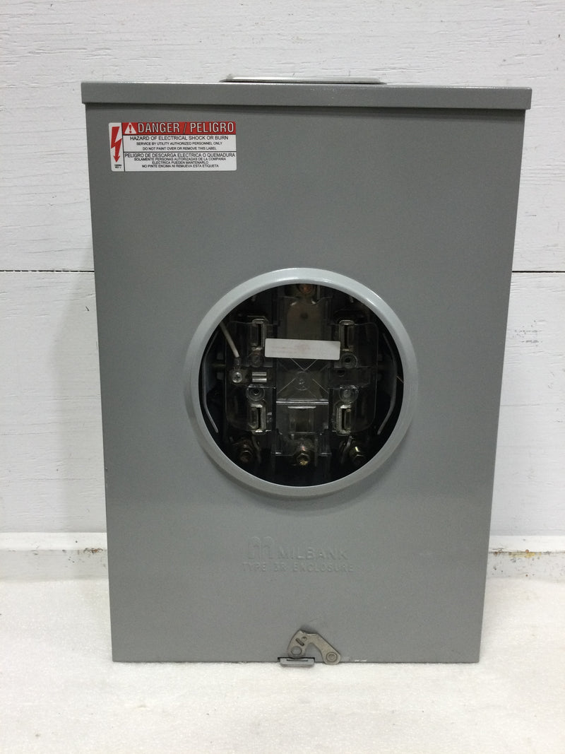Milbank 200 Amp Single Phase Ringless Meter Enclosure with Bypass Lever
