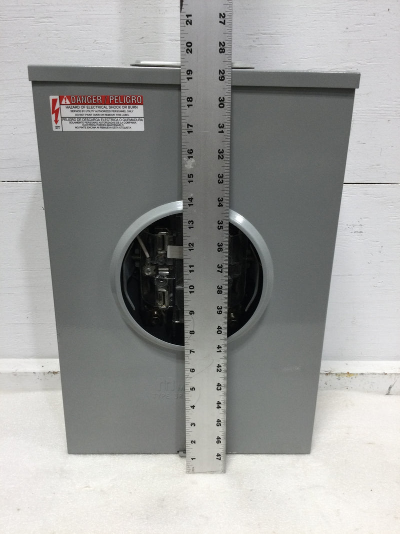 Milbank 200 Amp Single Phase Ringless Meter Enclosure with Bypass Lever