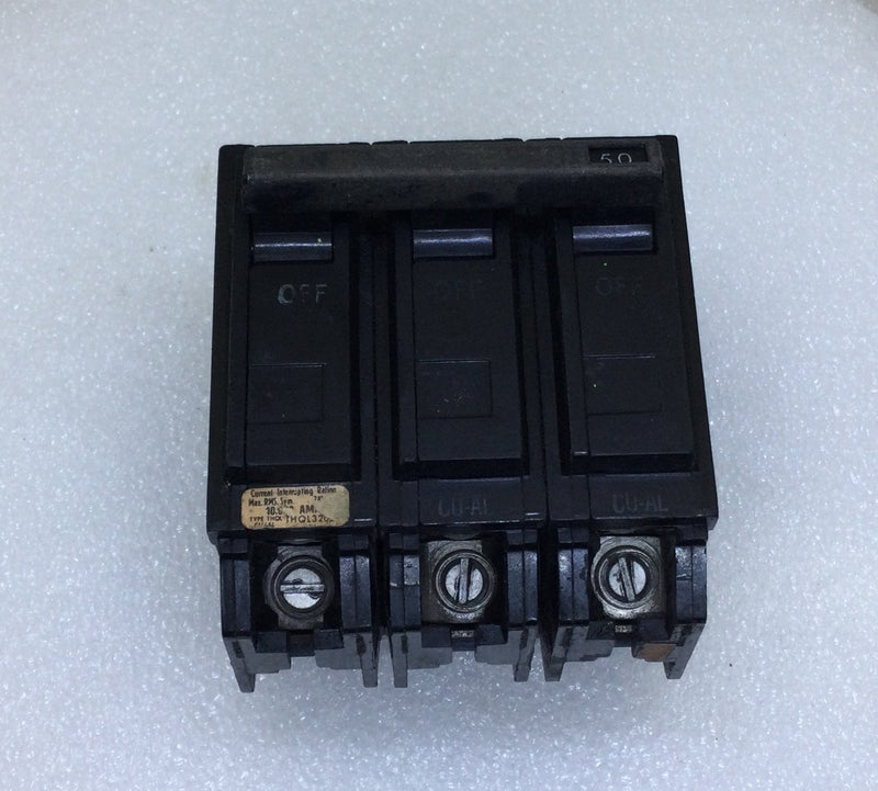 GE General Electric THQL32050 50 Amp 3 Pole 240V Circuit Breaker