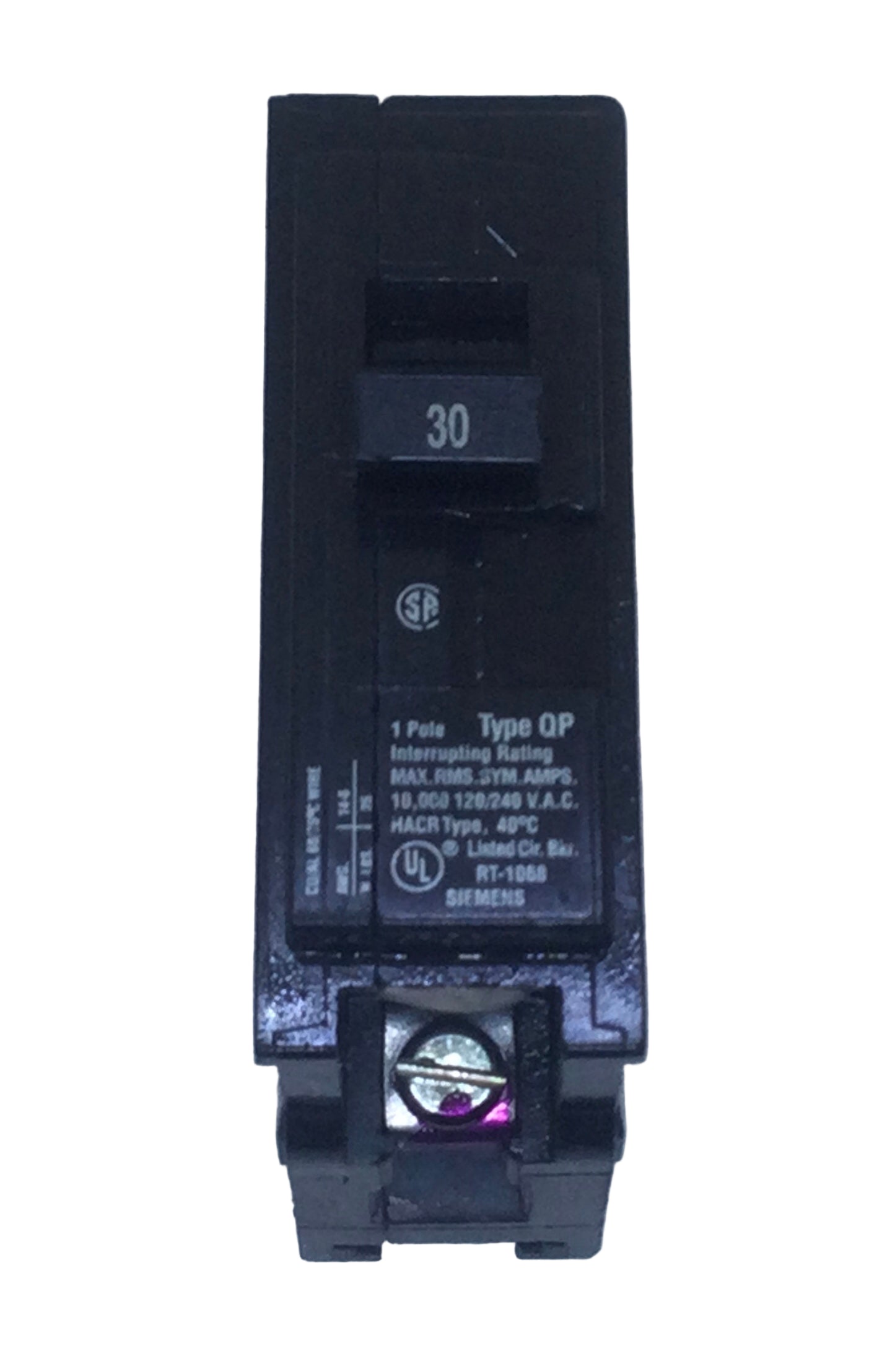 Siemens/ITE/Gould Q130 30 Amp 1 Pole 120/240V Type QP Breaker - Cosmet