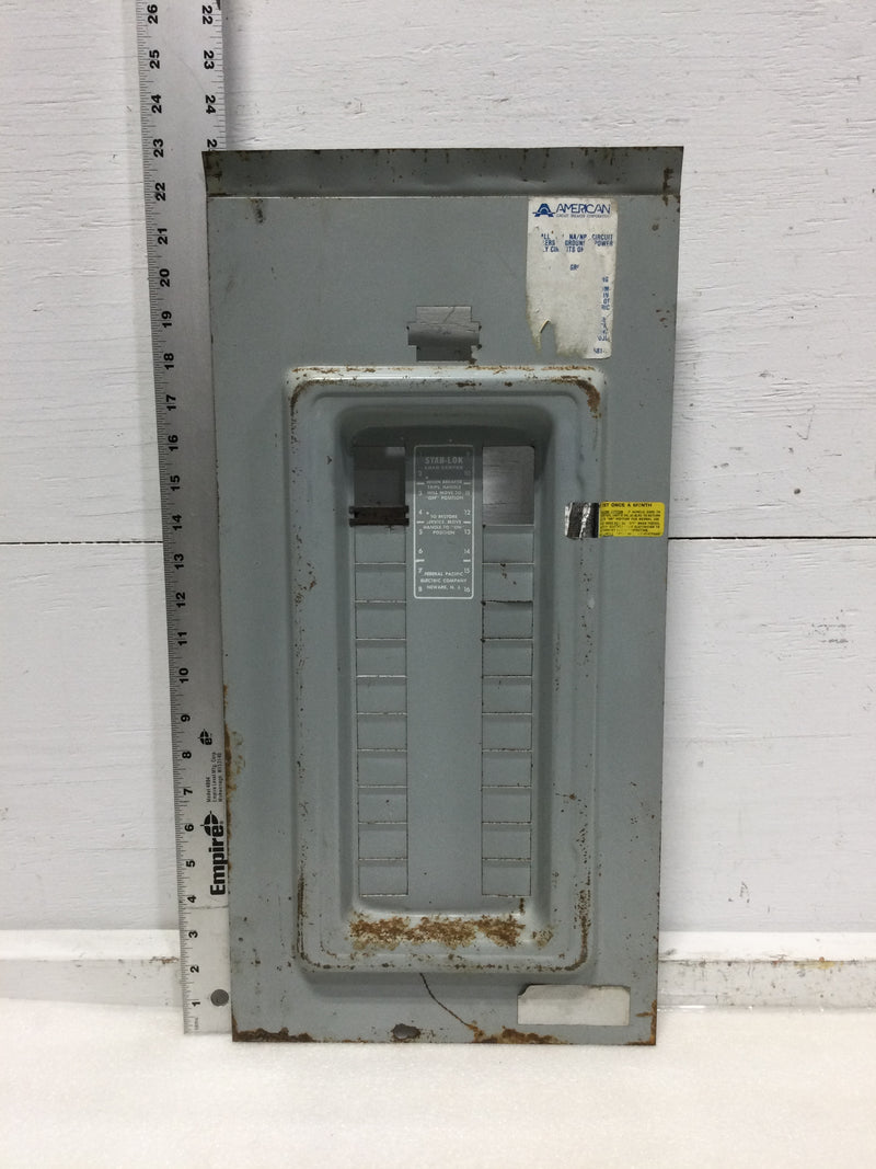 Federal Pacific RH108-16-200DL 200A 16 Space 120/240V Dead Front 23" x 11 3/8"