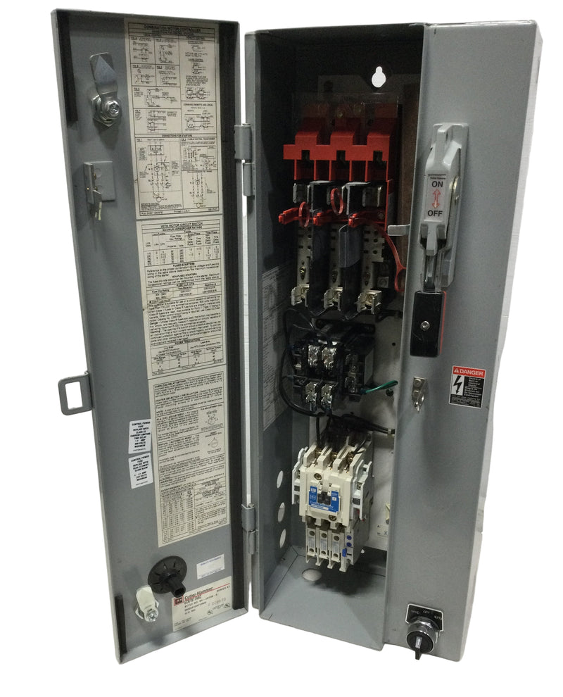 Cutler-Hammer ECN1611AAC 30 Amp 3PH 120V Combination w/AN16DNO Motor Starter