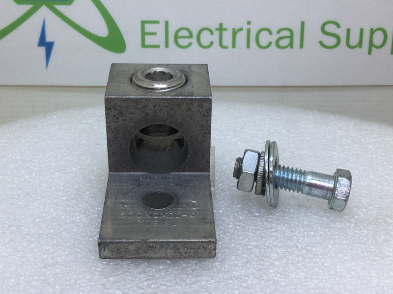 Burndy KA34U 500KCMIL-4 AL9CU Aluminum Mechanical Terminal Lug 3/8" Stud