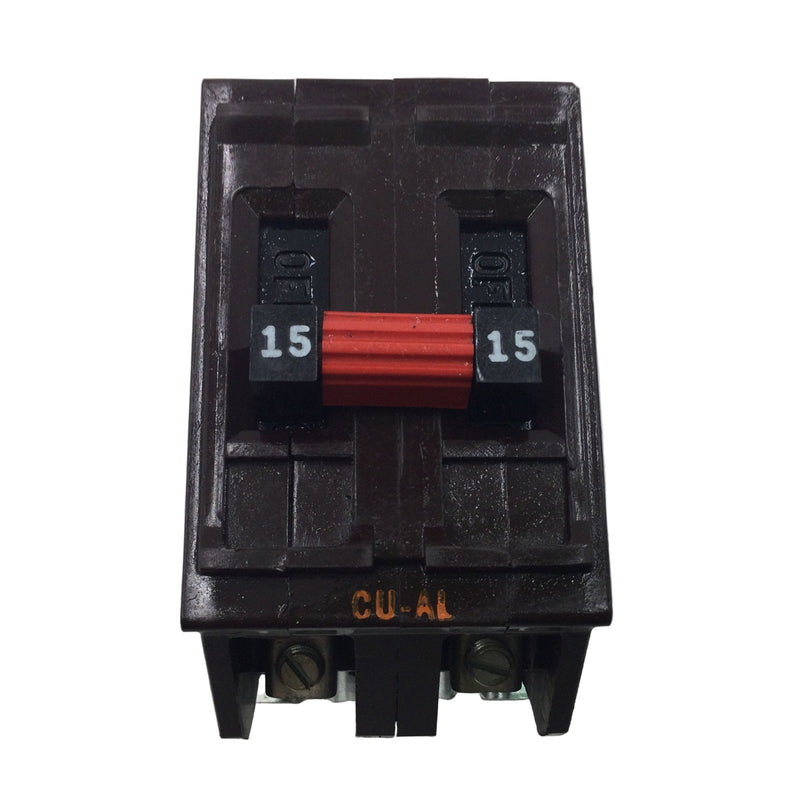Wadsworth A215 15 Amp 2 Pole 120/240V Type A Metal Foot Circuit Breaker
