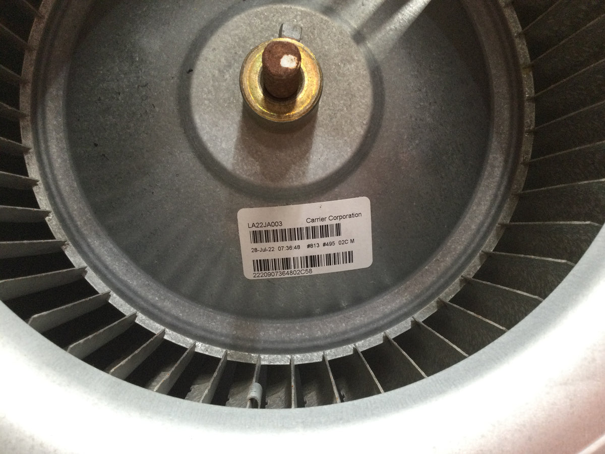 Carrier Blower Motor w/ 334404-401 Housing LA22JA003 Fan & K00190056 M