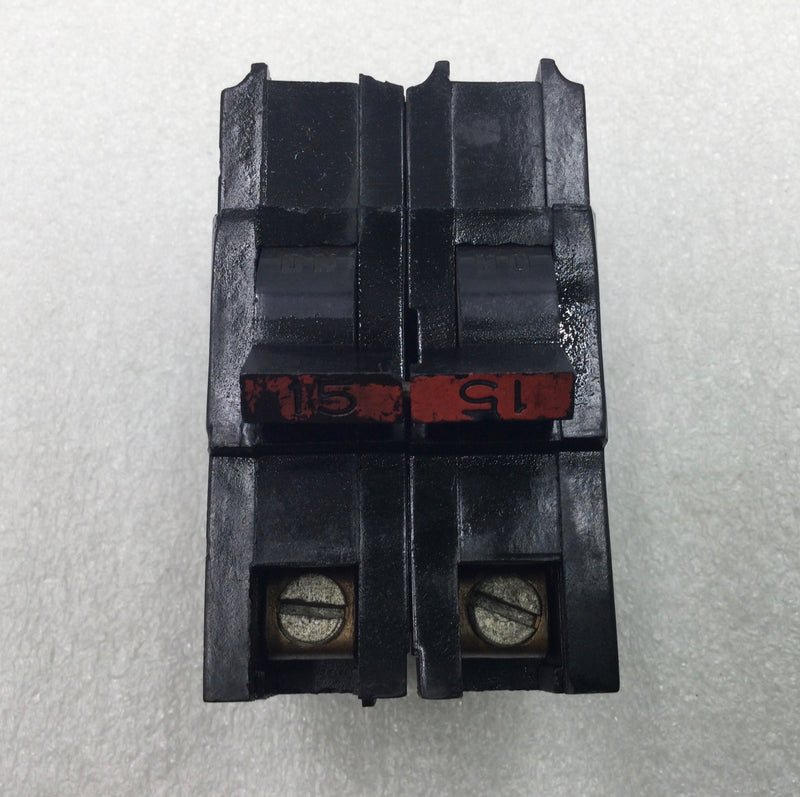 FPE NA215 15 Amp 2 Pole 120/240V Stab-Lok Circuit Breaker - Cosmetic Flaw