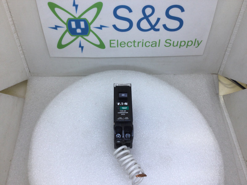 Eaton BRN120AF 20 Amp 1 Pole 120V Combination AFCI Circuit Breaker - Flawed