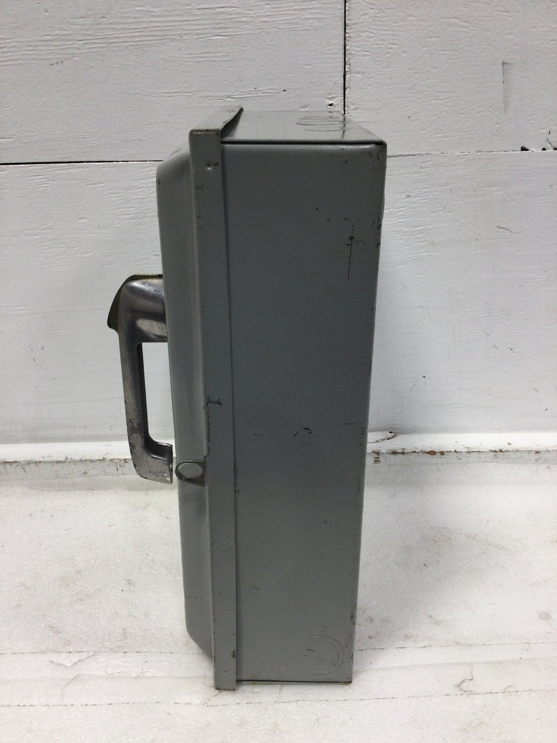 Federal Pacific 1336R Nema 3R 30 Amp 3 Pole 600 VAC 20 HP Fusible Safety Switch