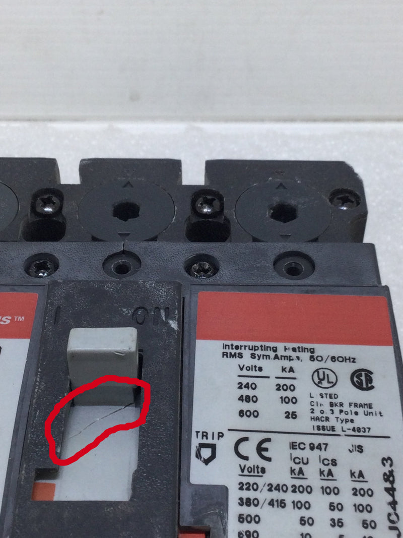 G.E. SEHA36AT0150 CIRCUIT BREAKER 150 A 3P 600V 150 A SRPE150A150 PLUG G.E. SEHA36AT0150 CIRCUIT BREAKER 150 A 3P 600V 150 A SRPE150A150 PLUG