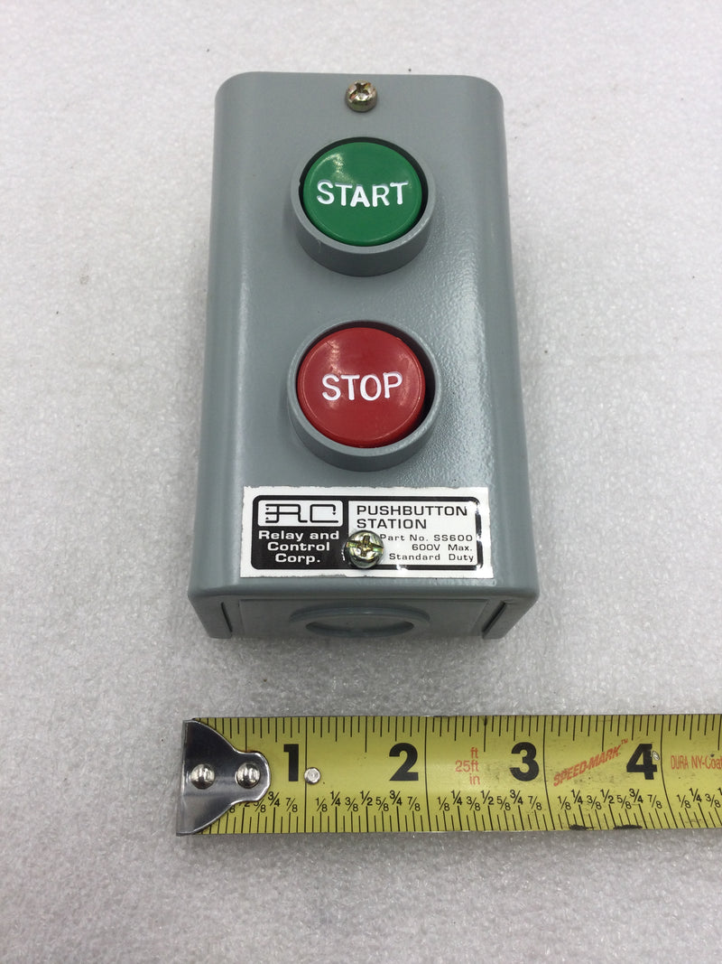 Relay & Control Corp SS-600 Push Button Start/Stop Control 600 VAC Max