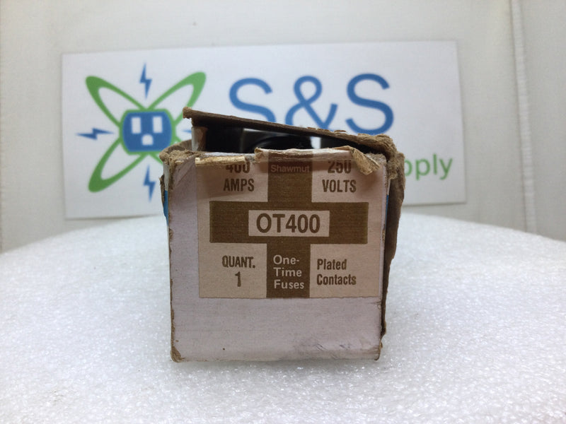 Gould/Shawmut OT400 400 Amp 250V One-Time Class K5 Fuse - Copper Cap