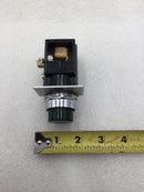 Furnas Electric 52PA4G3 Series F Indicator Light 120V in Green w/ Run Face Plate