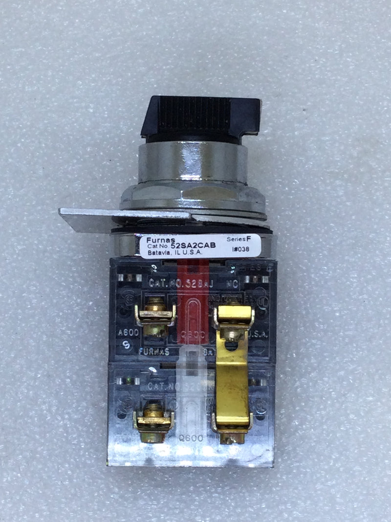 Furnas 52SA2CAB 3-Position Selector Switch with 528AJ and 528AK Relay Modules