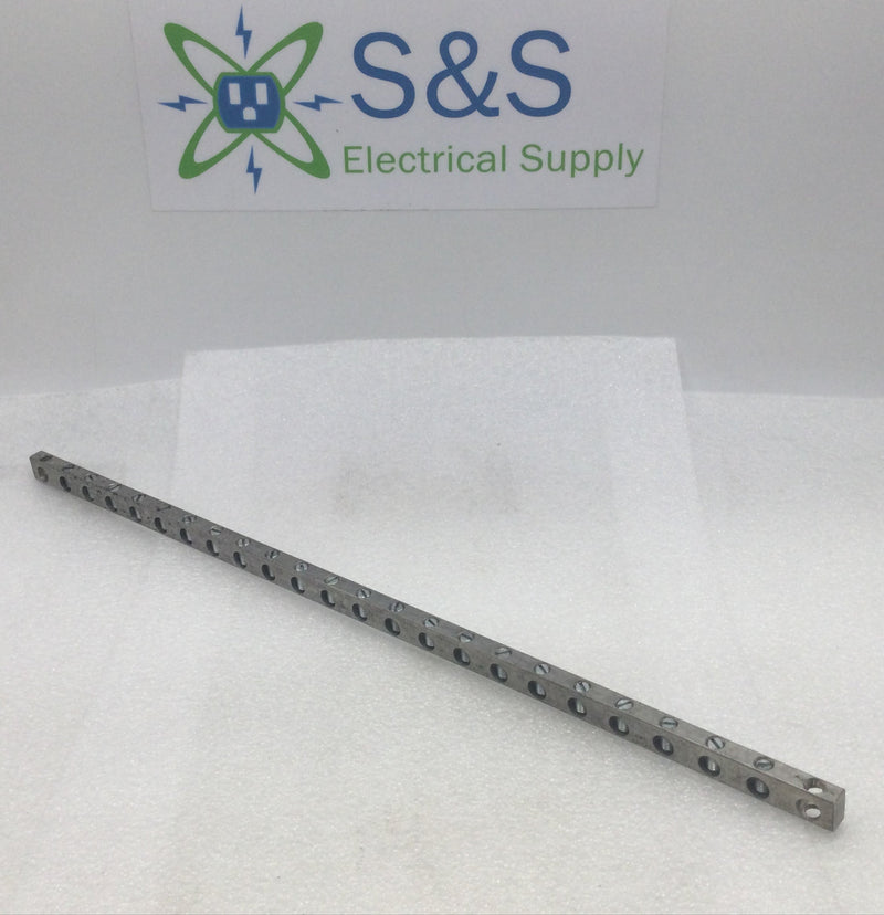 24 Position 4-14 AWG 120/240V Grounding Bar 20 1/2" x 5/8"