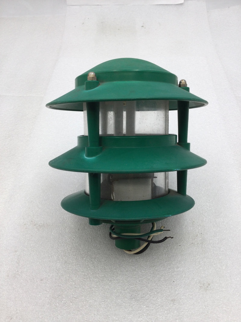 Electrodex 30121P-7 Architectural Grade 7" 120 VAC Walkway/Landscape CFL Light Fixture in Green