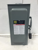 Square D D322NRB 60 Amp 3 Pole 120/240V Fusible Safety Switch 15" x 7"