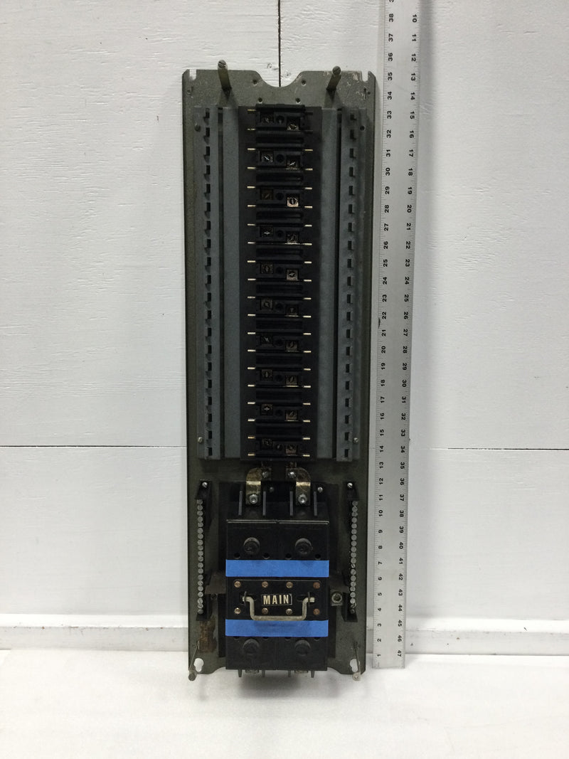 Walker 200 Amp 20/40 Circuit w/Fuse Pull Out Main Disconnect Guts Only 11" x 36"