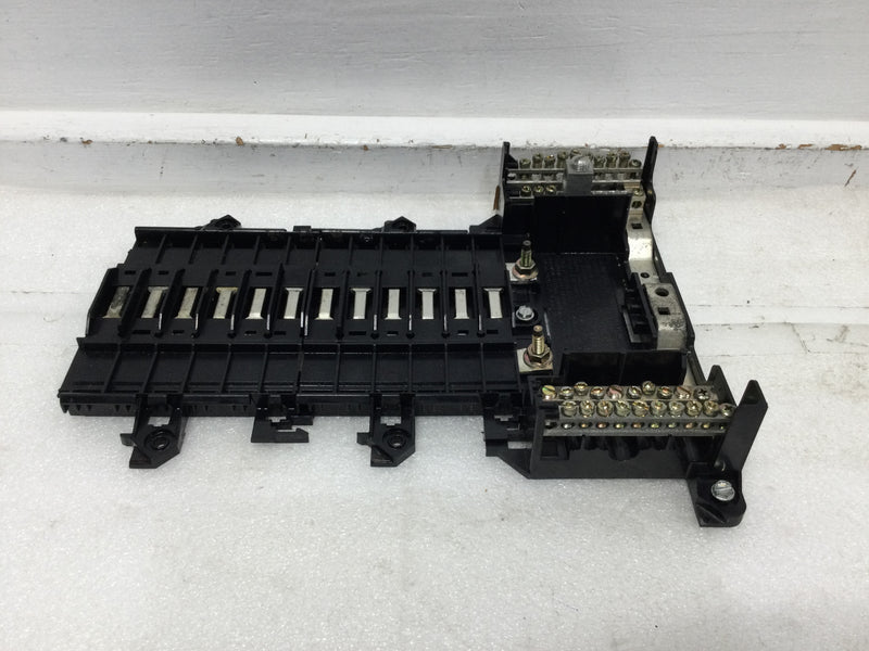 Square D QO124L125GRB 125 Amp 12 Space 120/240V Load Center Guts Only 10" X 13"