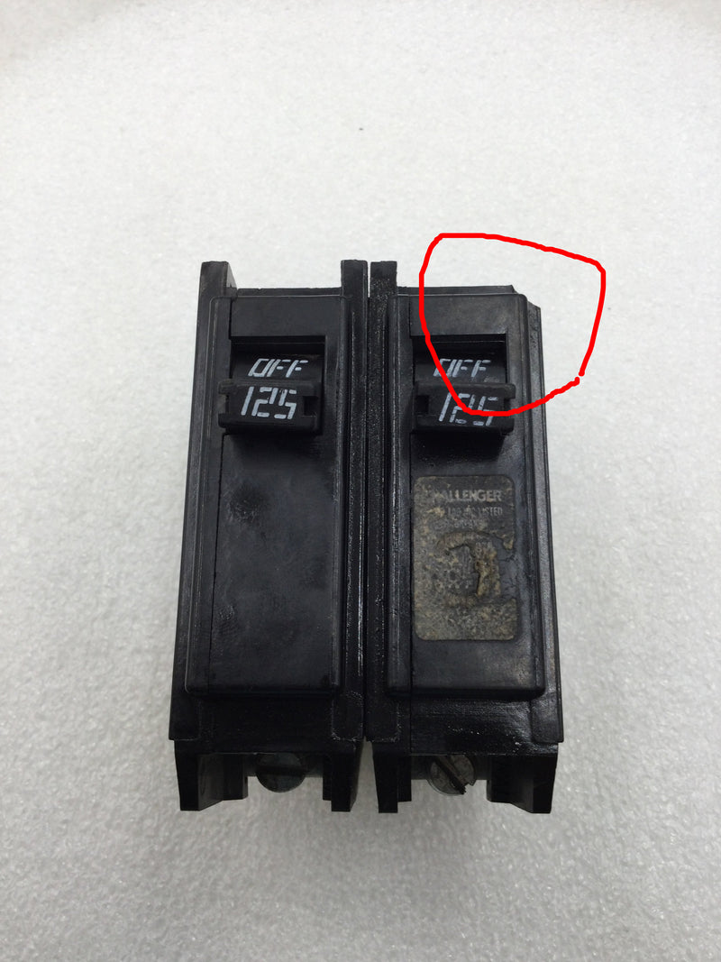 Challenger C2125 125 Amp 2 Pole Series C Molded Case Plug-In Circuit Breaker