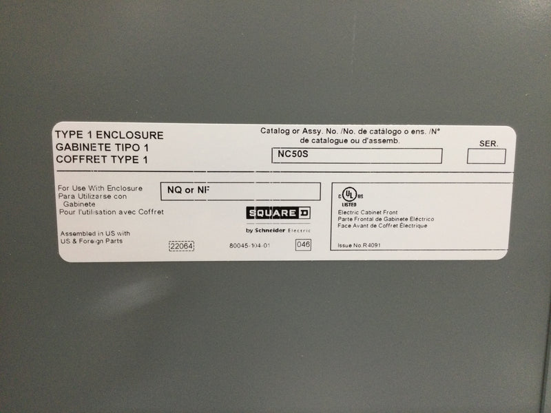 Square D NQ484L2C NQ484L2C Panelboard interior, NQ, main lugs, 225A, Cu bus, 84 pole spaces