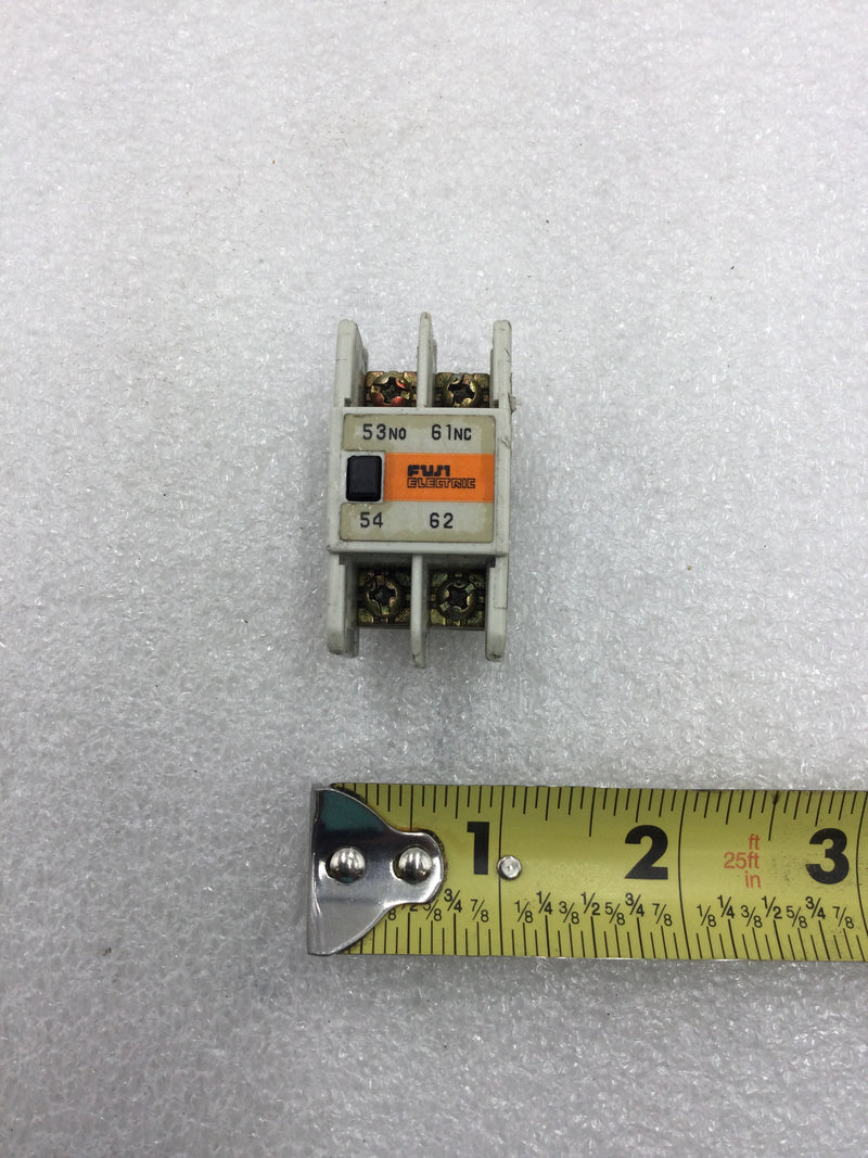 Fuji Electric SZ-A11 Auxiliary Contact Block 1 NO/1 NC 100-600 VAC 1.2
