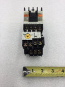 Fuji SC-0 Magnetic Contactor 20 Amp 3 Phase 240-550 VAC with 200-220 VAC Coil and Type TR-ON/3 Thermal Overload Relay